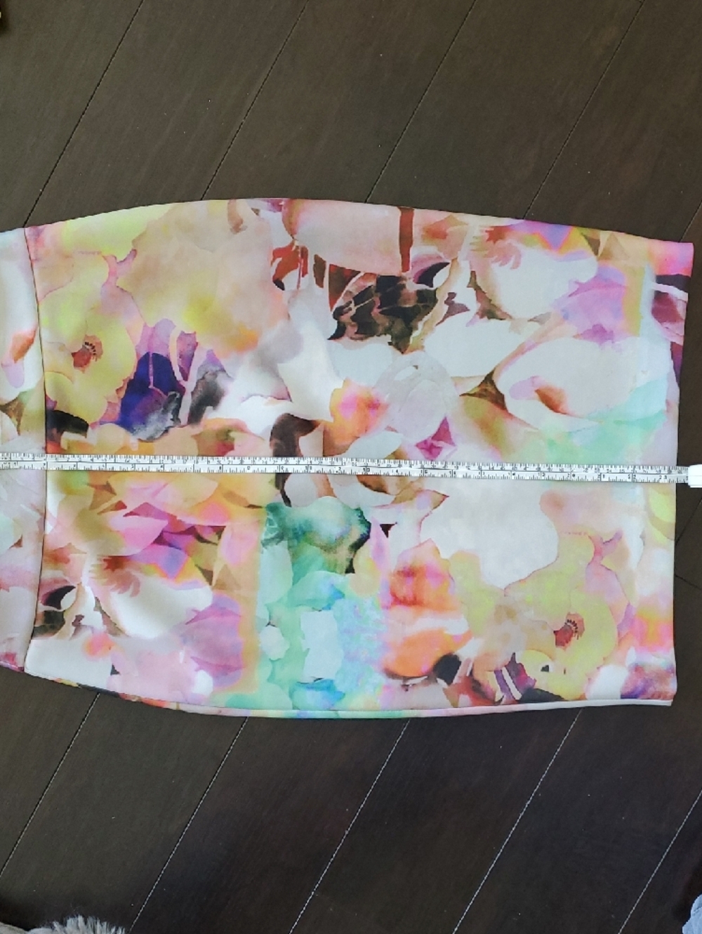 Ted Baker Multicolor Pastel Watercolor Floral Pencil Skirt - Picture 5 of 7